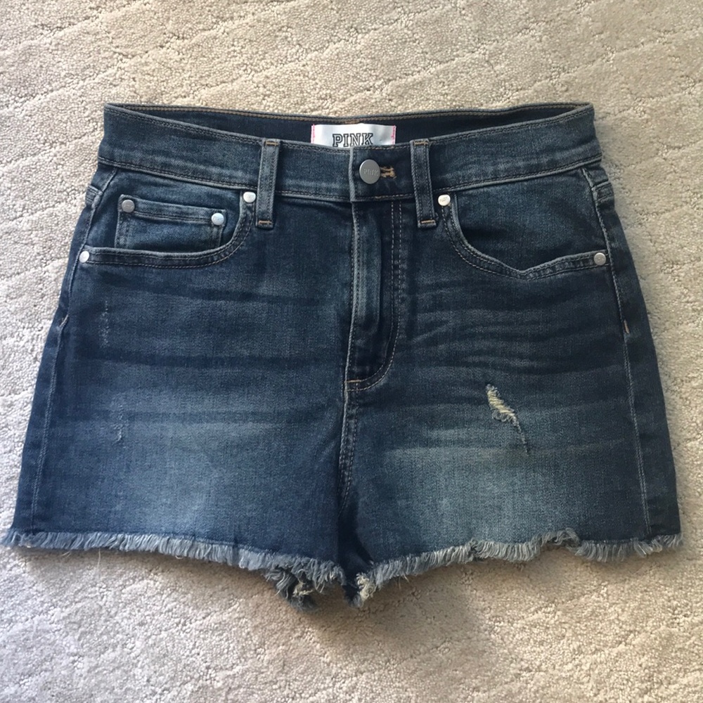 EUC Victoria’s Secret Pink blue denim shorts